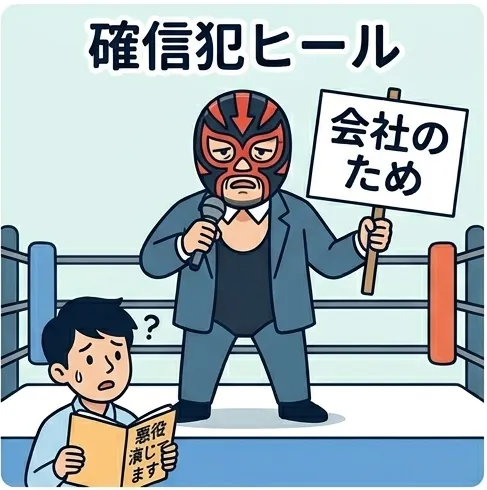 悪役を演じる男