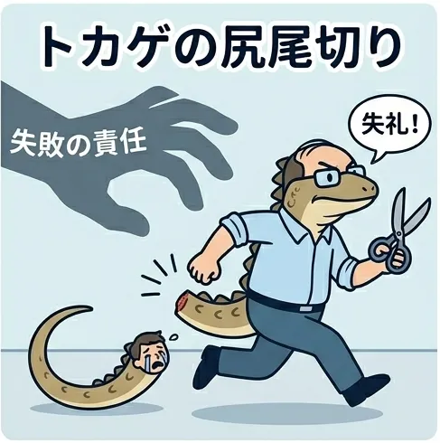 トカゲの尻尾切り